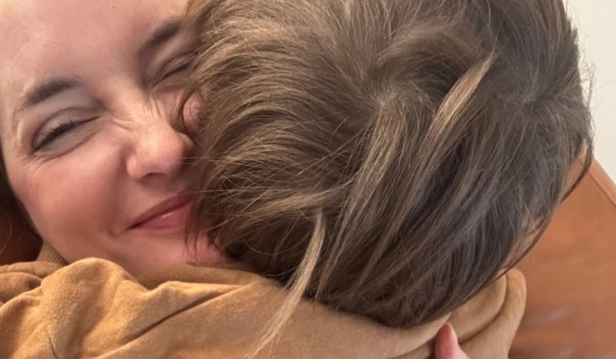 Caroline Foran and her son