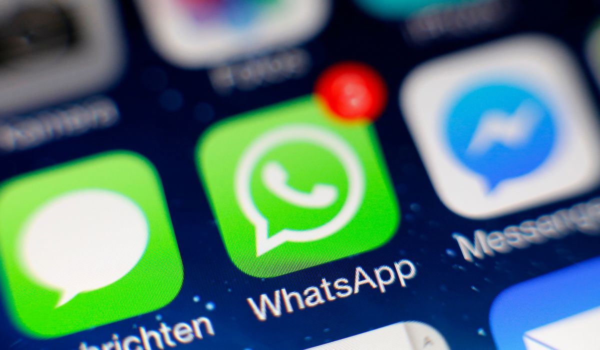 WatsApp on iPhone screen