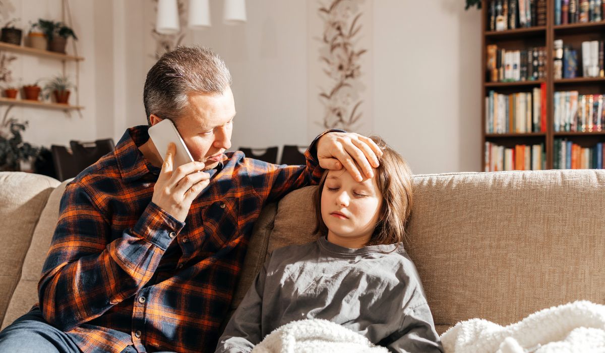 Parent and sick child
