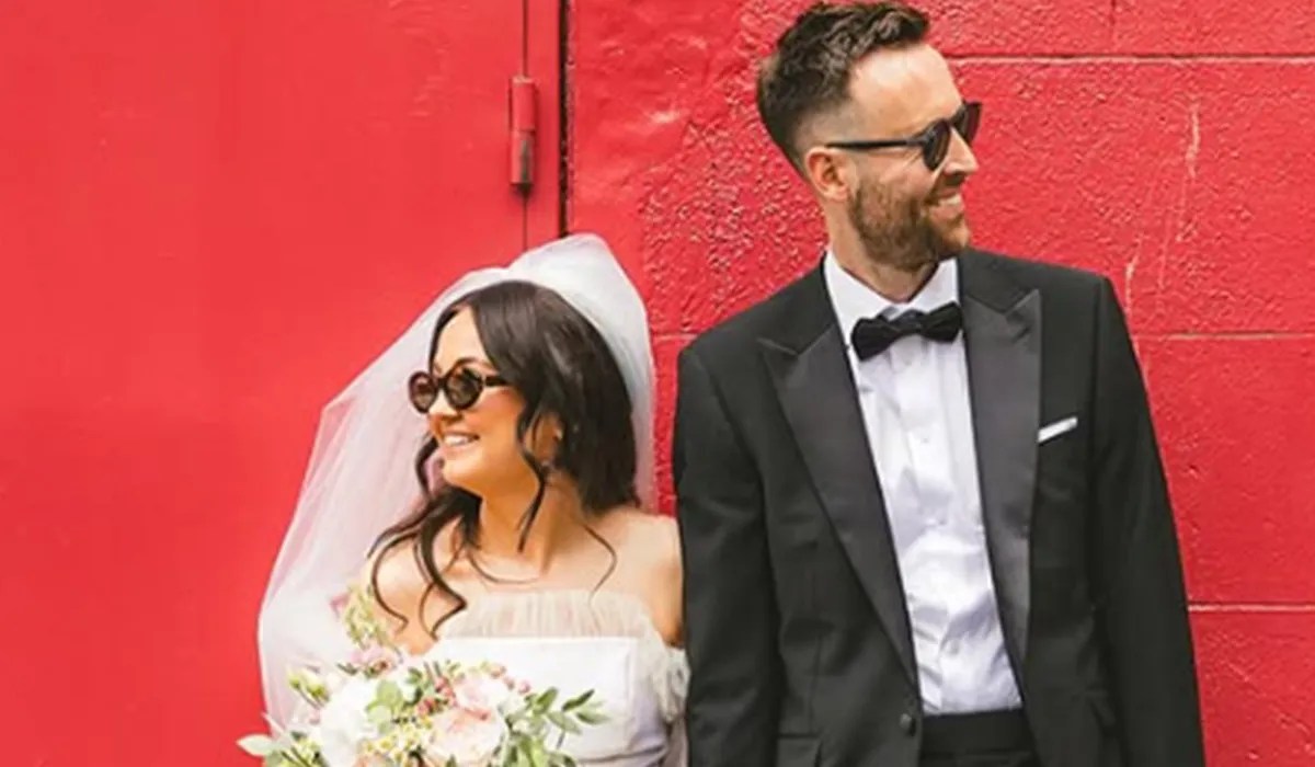 Nathan O'Reilly and Becca on their wedding day in August. Pic: Photographer/Katie Kavanagh
