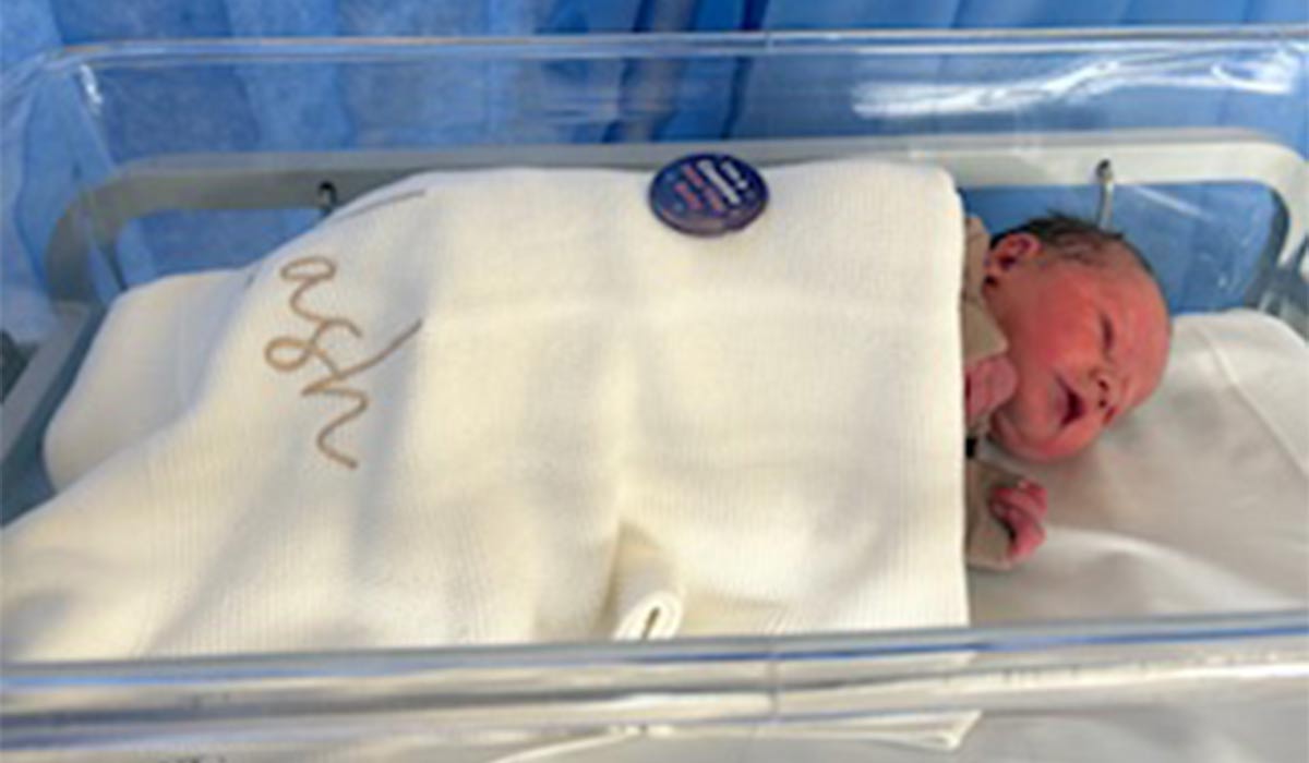 Coombe Kash: Baby Kash Burke, who was the first baby born at the Coombe on New Year's Day at 00.02. Pic: Supplied