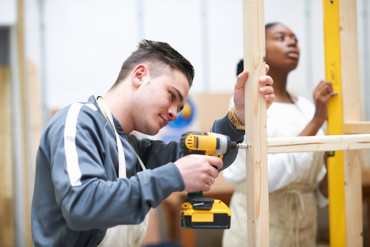 Teens woodworking