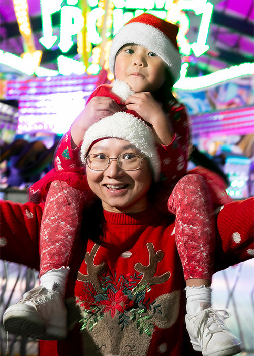 Xiaofen xiong with daughter Anna Wang 5 all from Dun Laoghaire during Funderland at the RDS, Dublin. Pic: Gareth Chaney