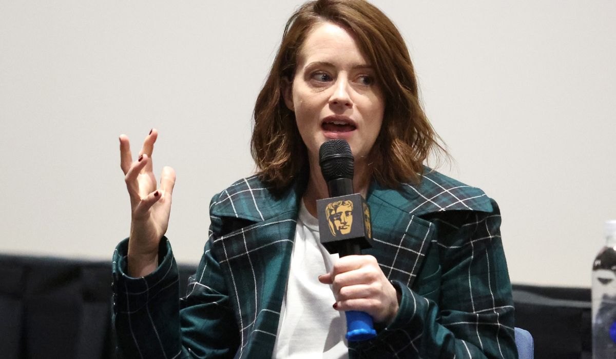 Claire Foy speaks during "H Is For Hawk" BAFTA Screening at Landmark Theatres Sunset on November 02, 2025 in Los Angeles, California. (Photo by JC Olivera/Getty Images for BAFTA)