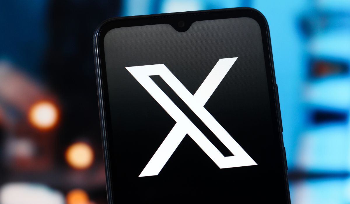 X on phone