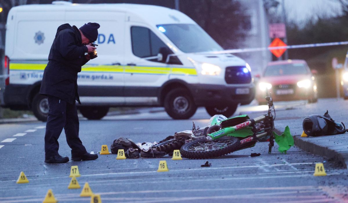 Scene of a crash on Rathvilly Park,Finglas Co Dublin…
Pic Stephen Collins/Collins Photos