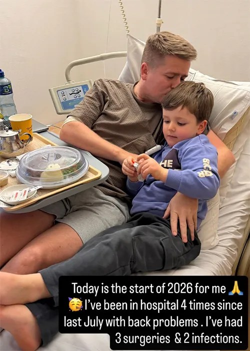 Brian Ormond in hospital. Pic: Brian Ormond / Instagram