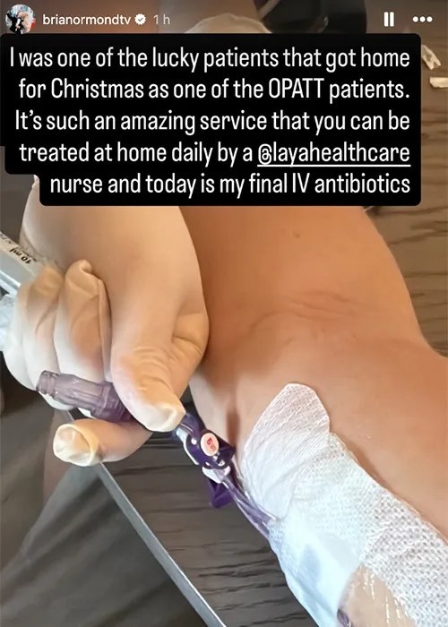 Brian Ormond has thanked his wife Pippa for her support while he was in hospital. Pic: Brian Ormond / Instagram