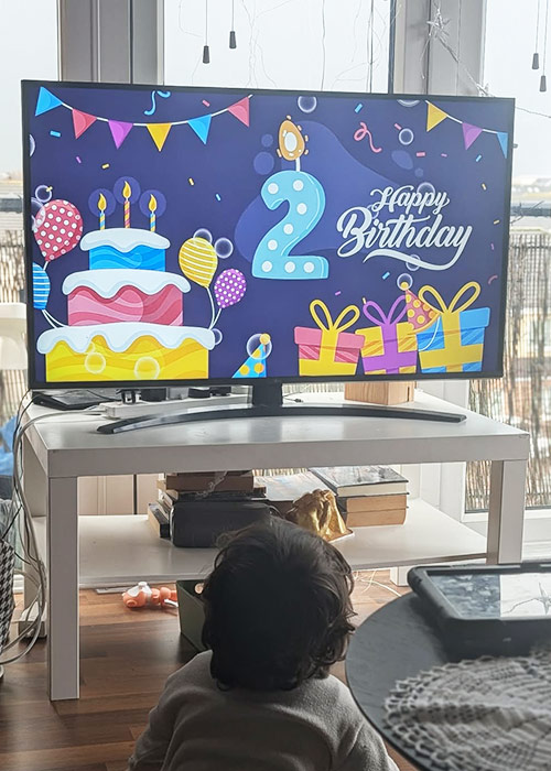 Birthday song for Alex that he cried to. Pic: Supplied