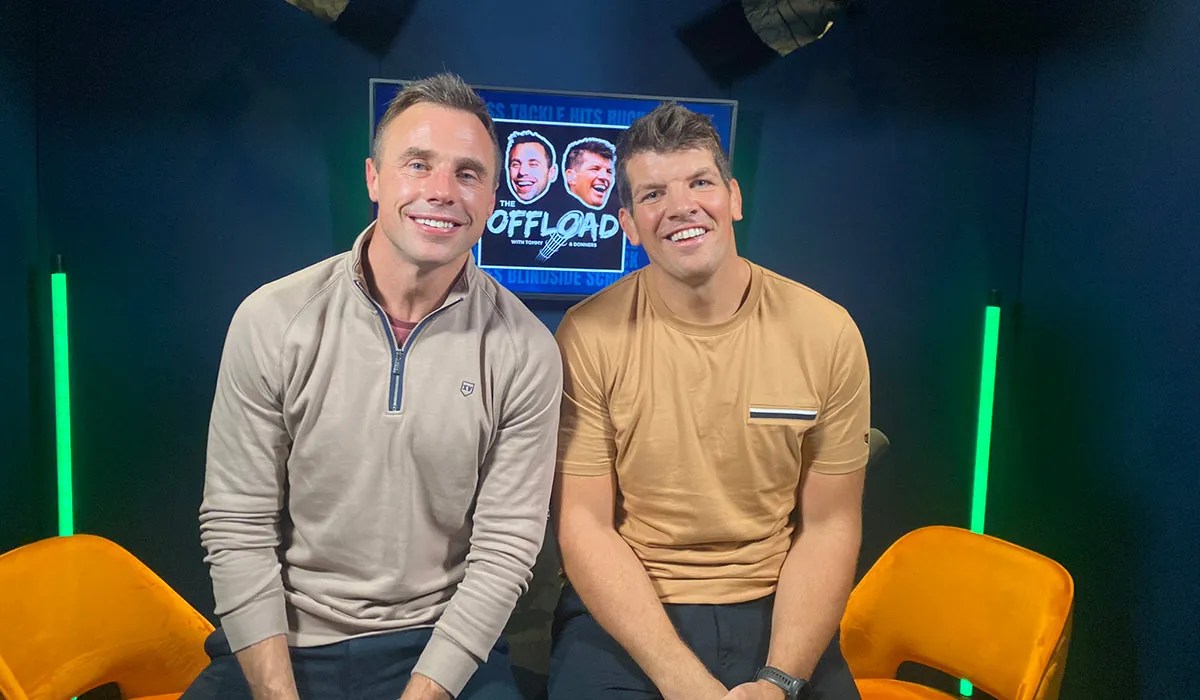 Tommy Bowe and Donncha O’Callaghan hosts of The Offload Podcast. Pic: Supplied
