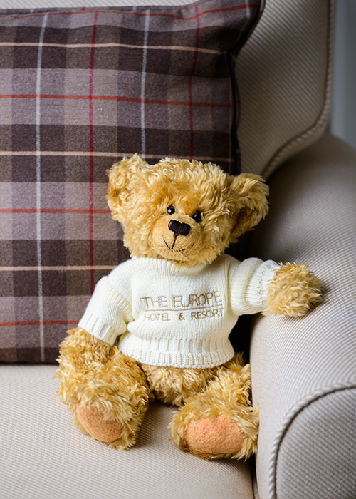 Bertie The Bear at The Europe Hotel. Pic: Supplied