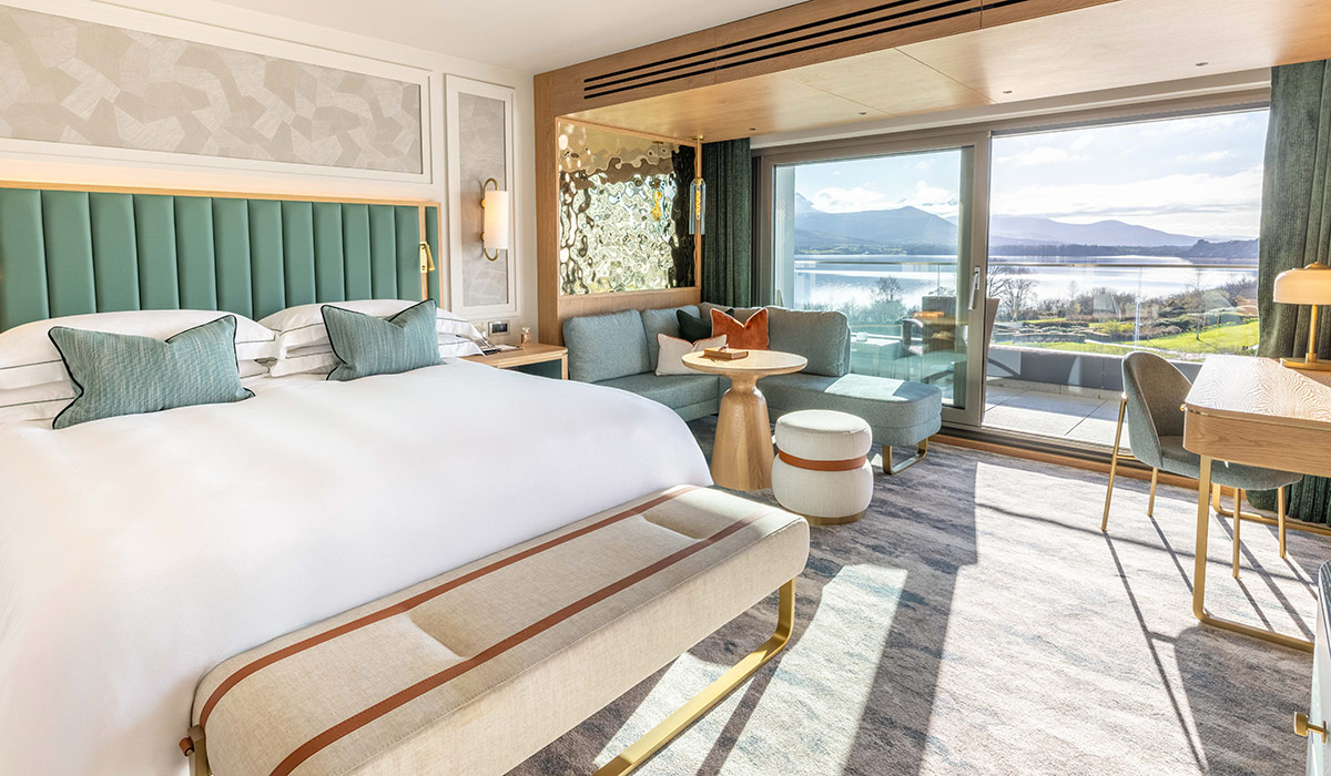 Premier Lakeview room at The Europe Hotel Resort. Pic: Supplied