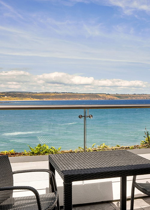 View from the balcony of the Terrace Suite. Pic: Cliff House Hotel/Instagram