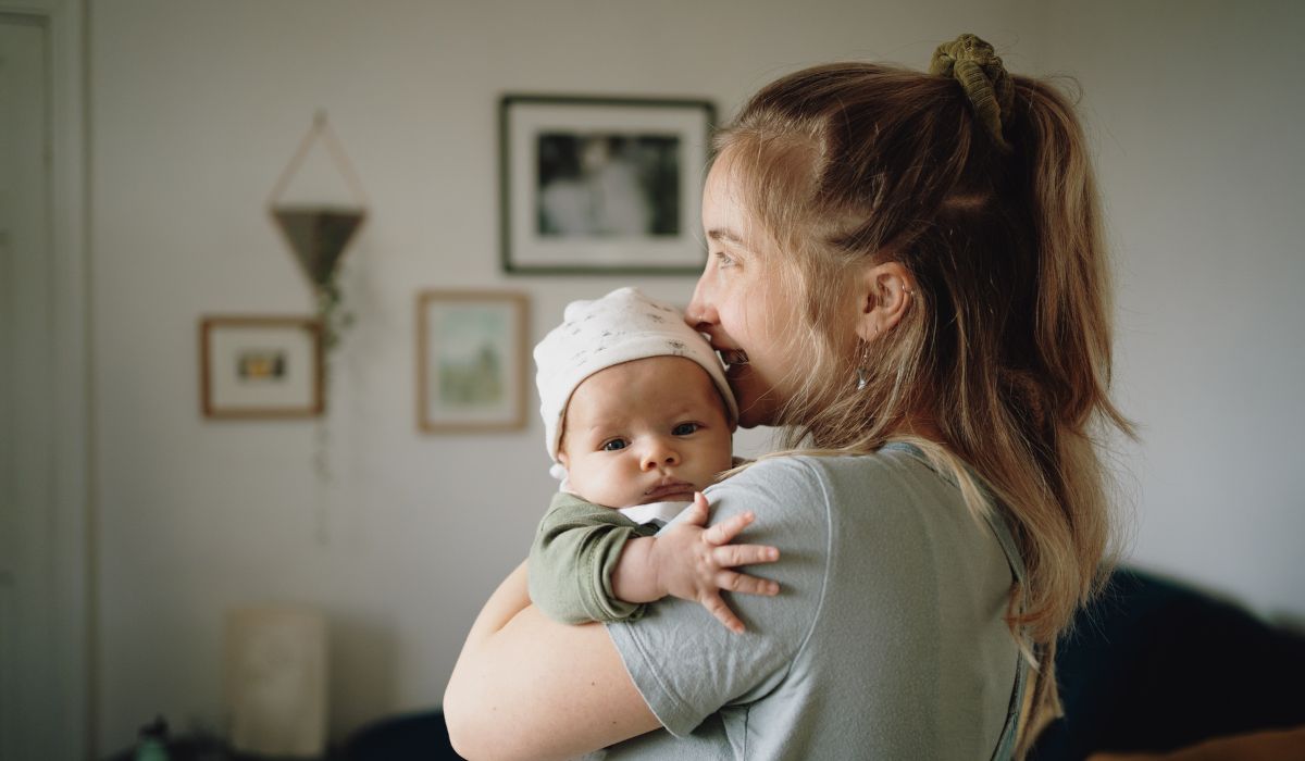 Young mum and baby