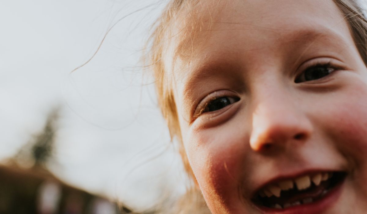 Close up of girl smiling