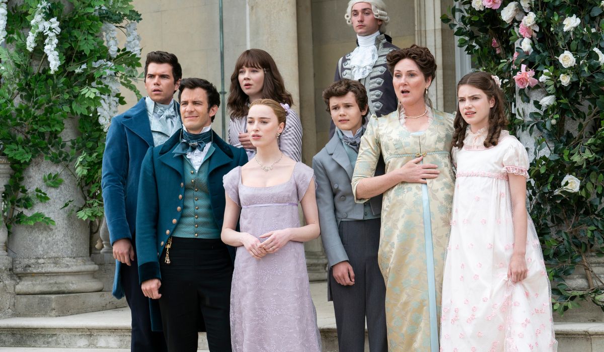 Bridgerton production still