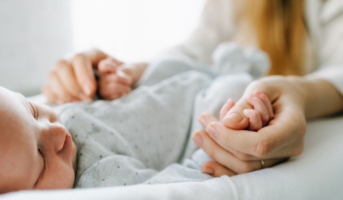 Mother and newborn baby
