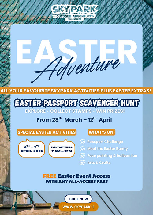 Easter Adventures Await at Skypark Carlingford. Pic: Sky/Facebook