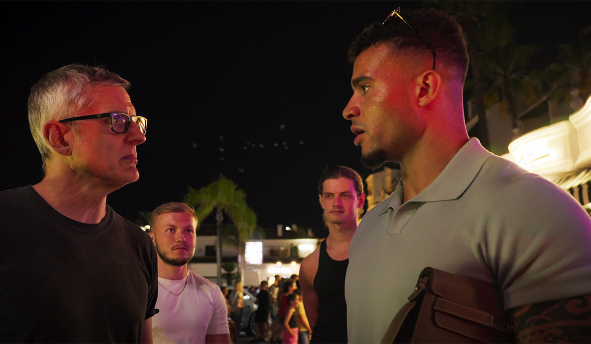 Louis Theroux, Harrison Sullivan (HS Tikky Tokky), in Louis Theroux: Inside the Manosphere. Pic: Netflix