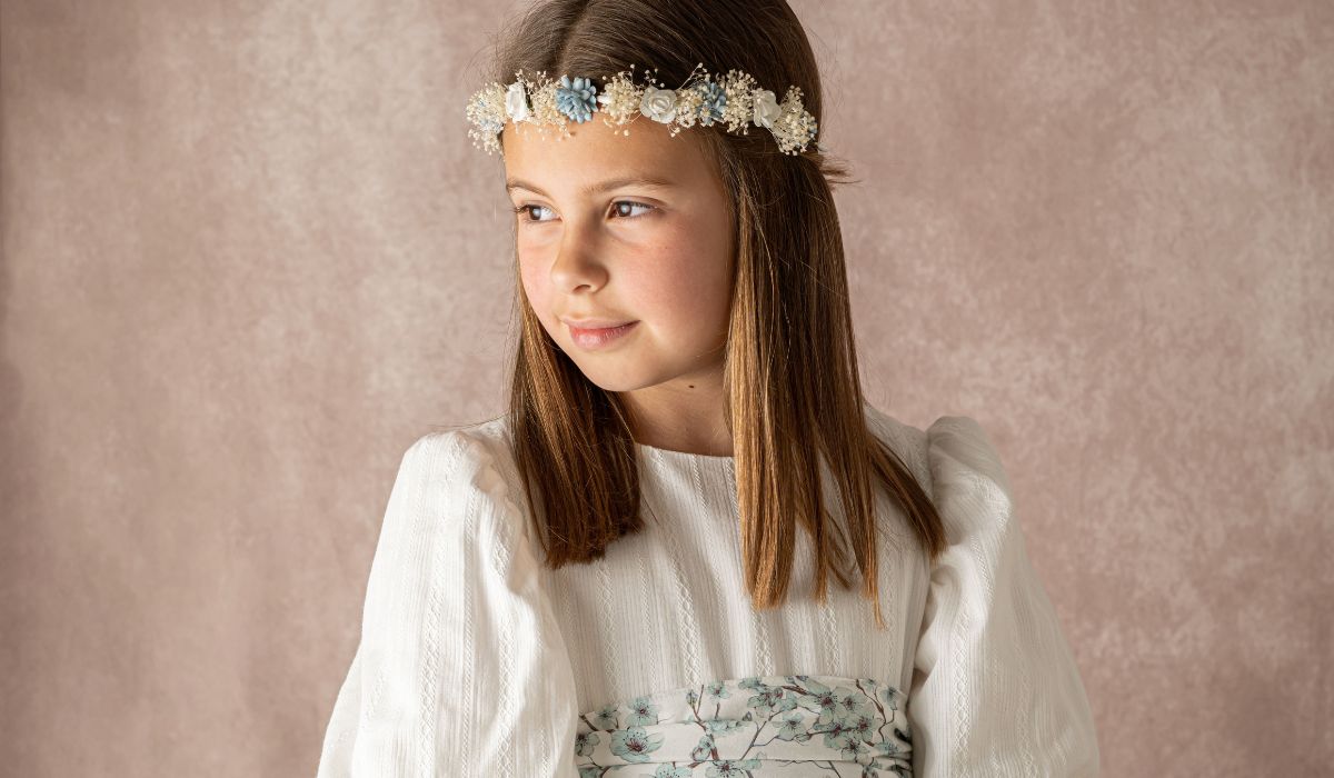 Young girl on communion day