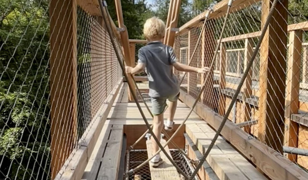 Ireland’s First Outdoor Wooden Marble Run. Pic: beyondthetreesavondale.com