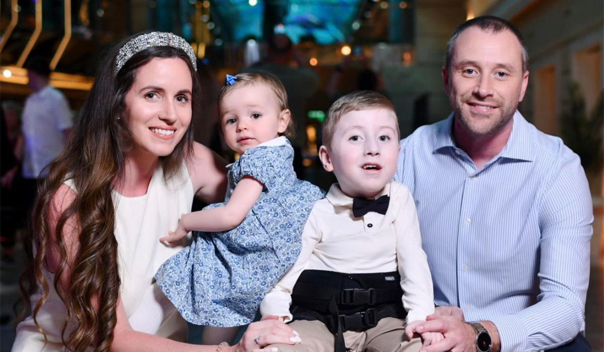 Bróna and husband Brian Noonan with their daughter Síofra and son Donnacha, who was born with Spinal Muscular Atrophy (SMA). Pic: Supplied