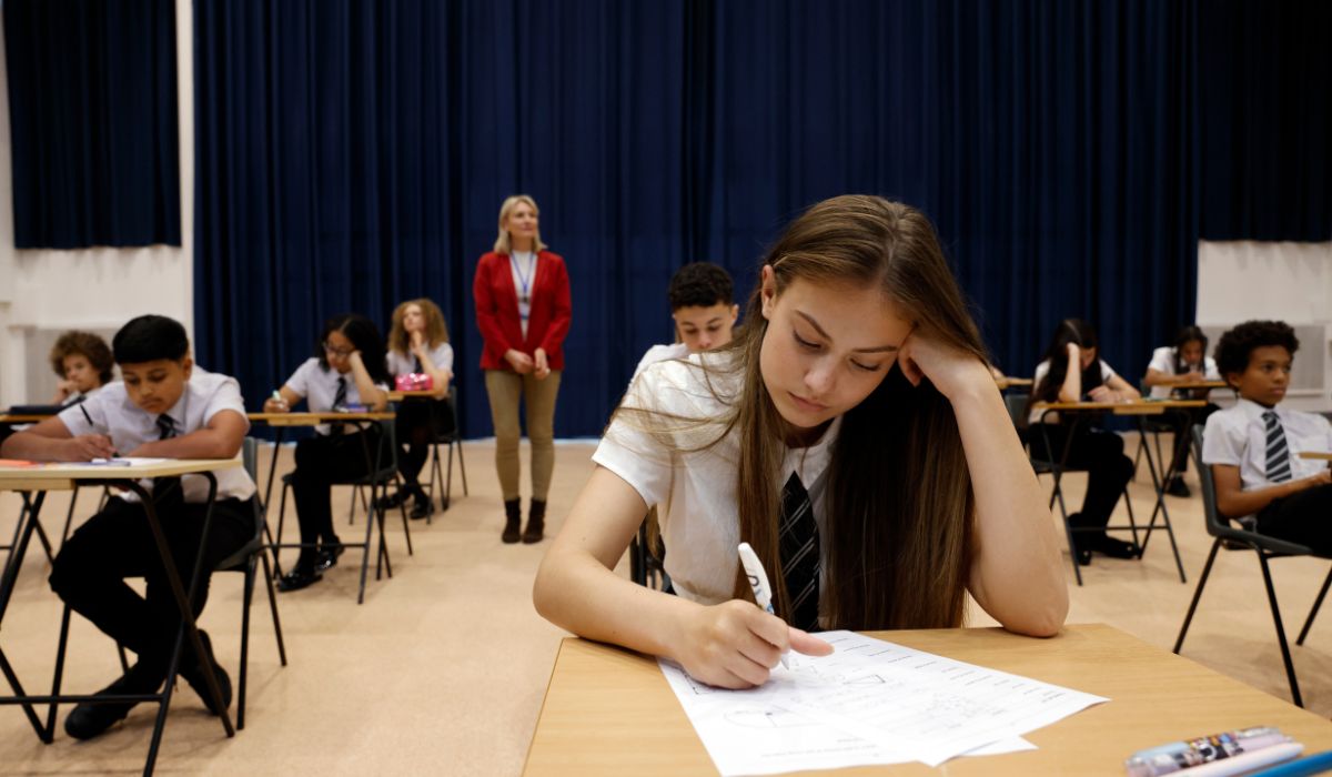 Students sitting exams