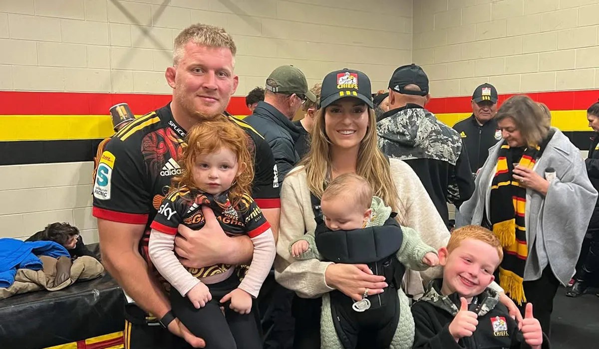 Munster's John Ryan and his family. Pic: John Ryan / Instagram