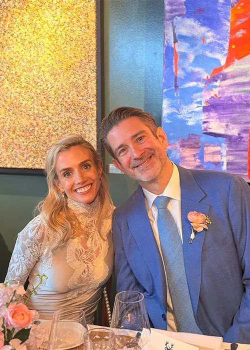 Irish actress Lisa Dwan ties the knot with long-time partner Paul Henninger. Pic: Joanna Scott