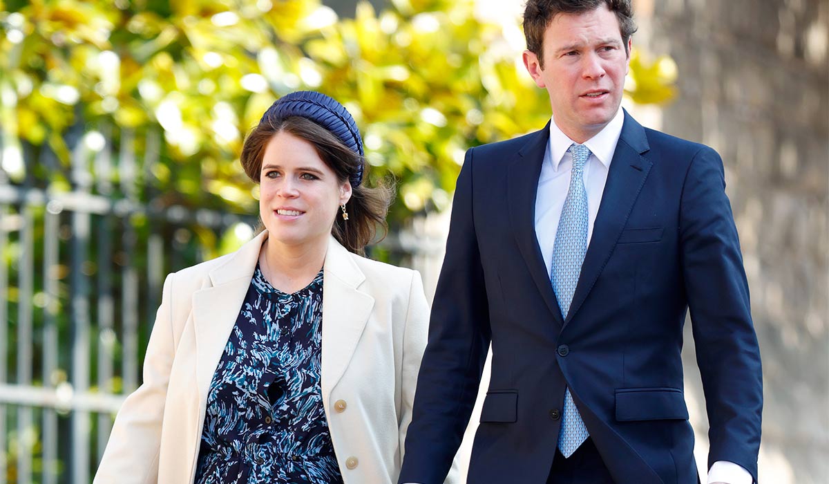Princess Eugenie and Jack Brooksbank attend the traditional Easter Sunday Mattins Service at St George's Chapel, Windsor Castle. Pic: Getty Images