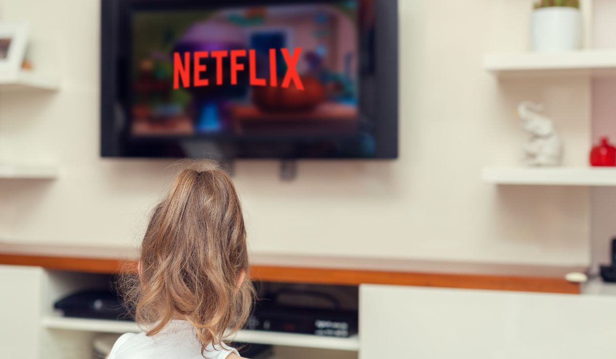 Girl watching Netflix