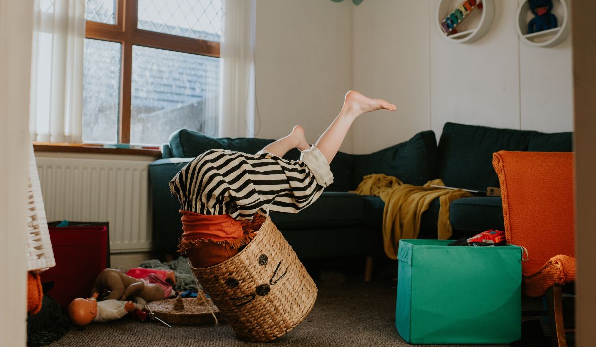Child up to mischief at home