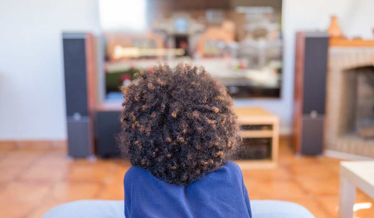 Child watching TV