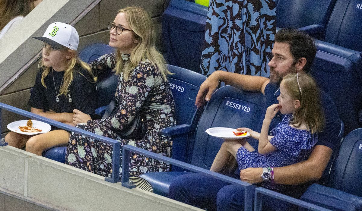 Emily Blunt and John Krasinski attended the US Open with their daughters