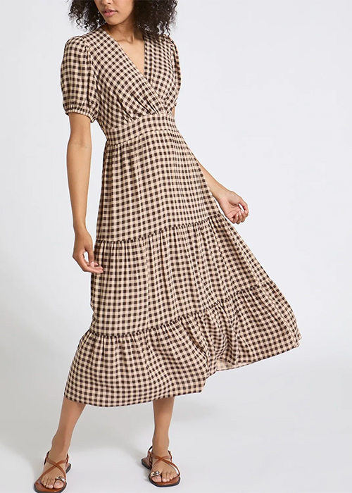 Gingham Midi Dress, €30.00. Pic: Dunnes Stores