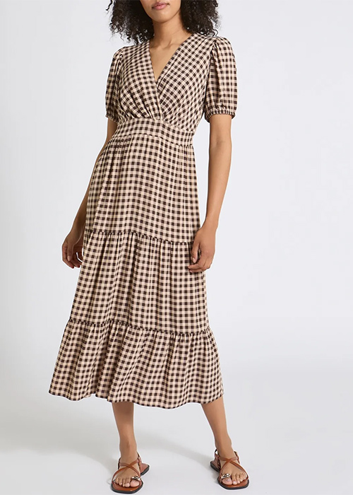 Gingham Midi Dress, €30.00. Pic: Dunnes Stores