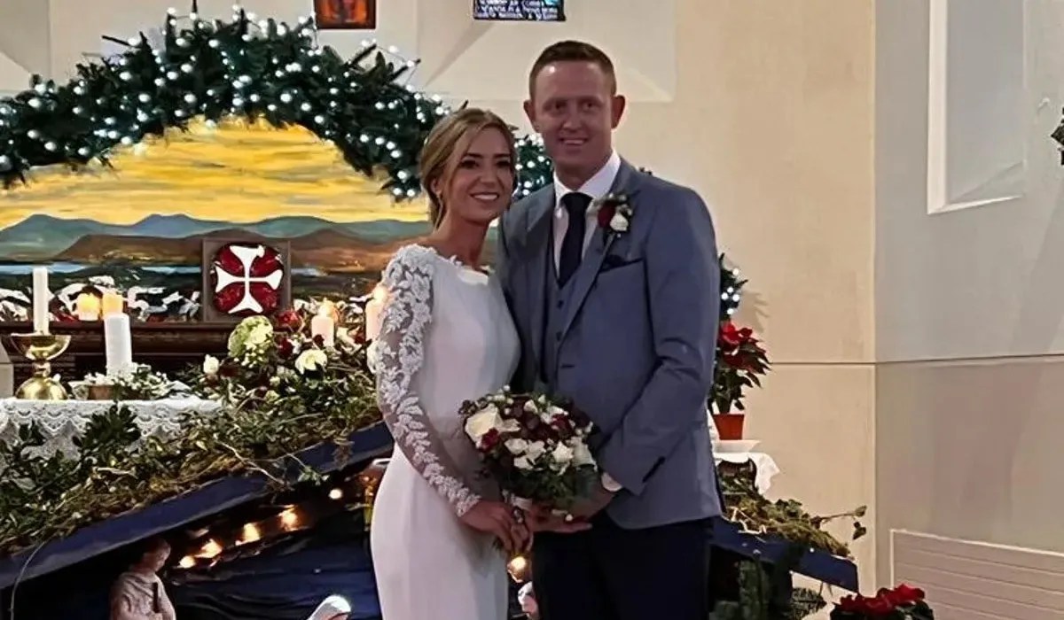 Colm Coopers wedding to Céitilís Ní Bheaglaoich. Pic: Twitter/Colm Cooper