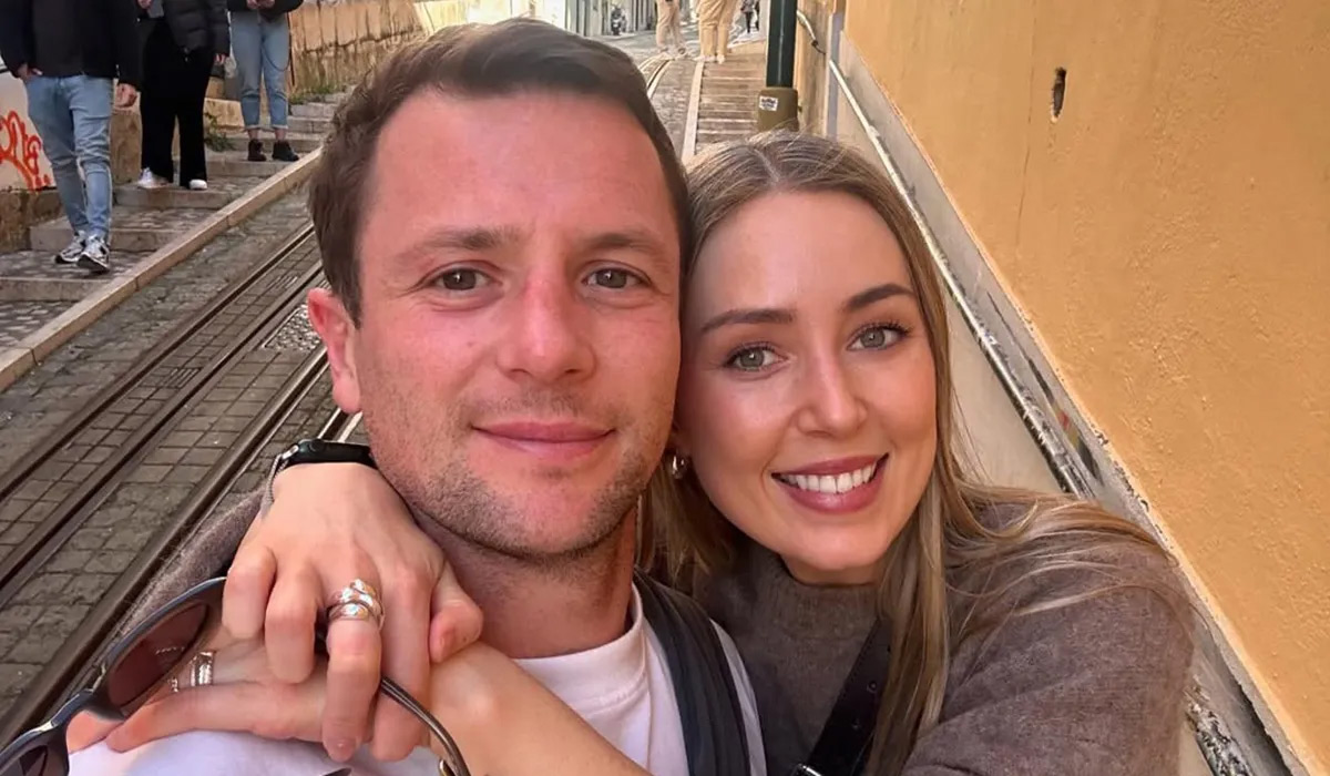 Jack Carty with his wife, Sarah Twaddell. Pic: Instagram