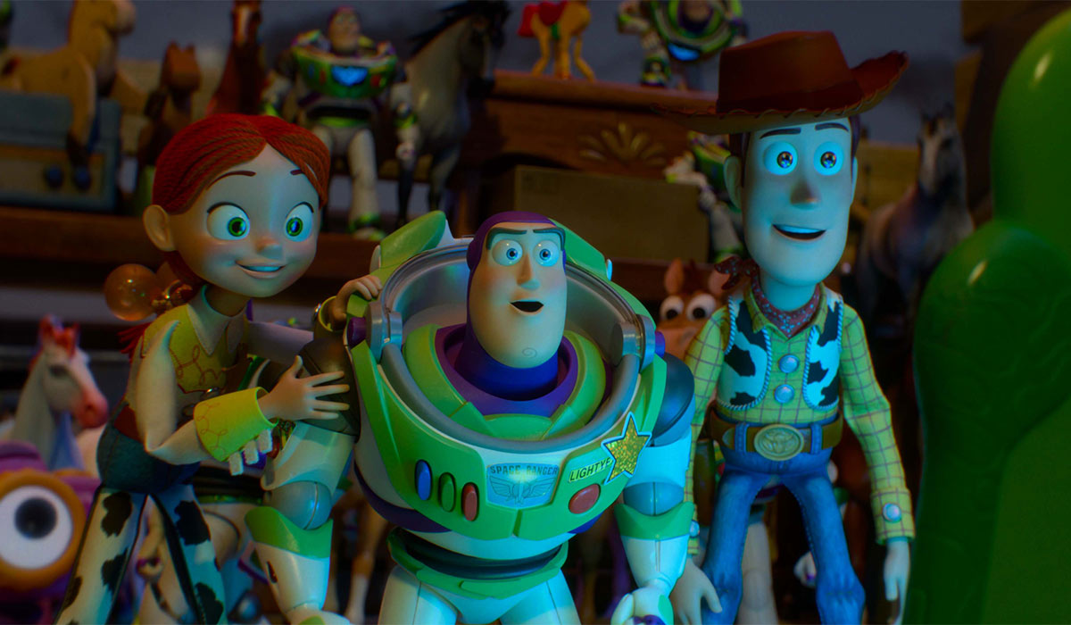 Jessie, Buzz Lightyear, and Woody in Disney and Pixar's TOY STORY 5. Pic: Disney/Pixar