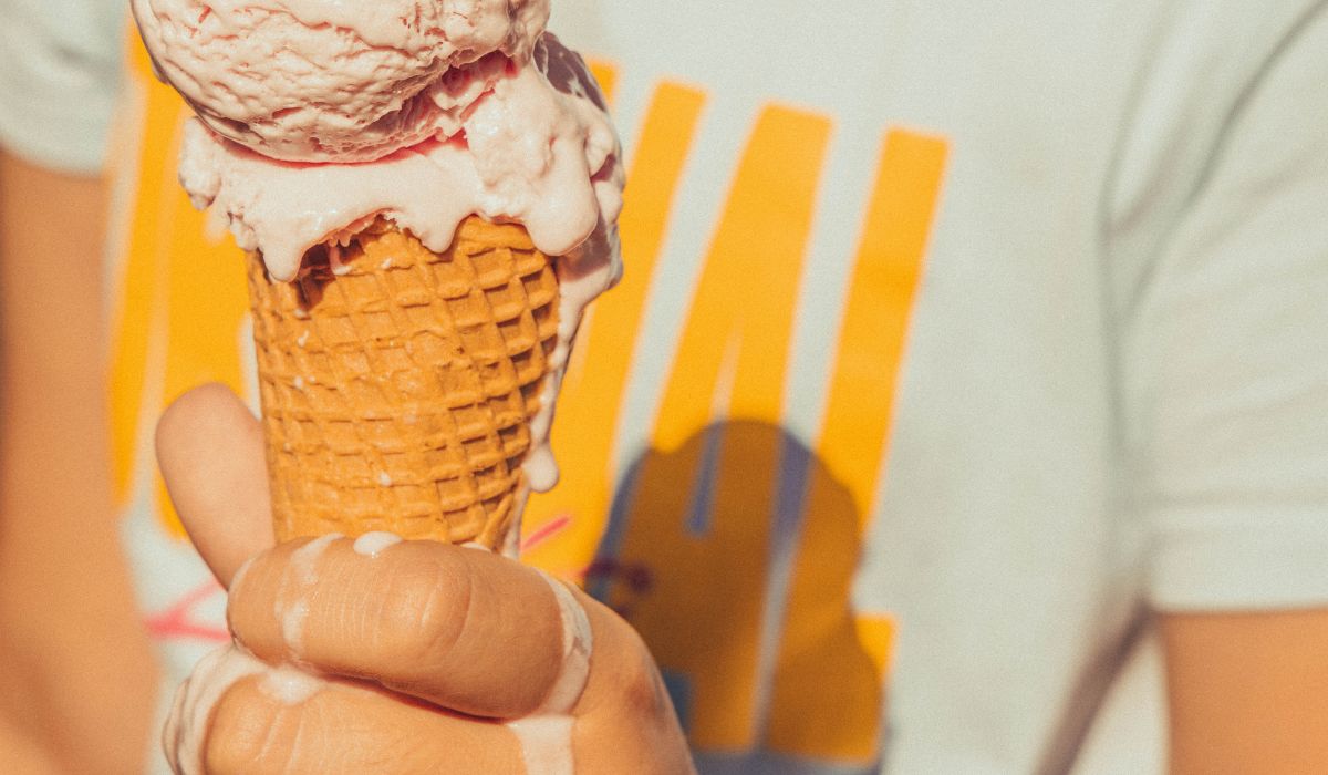 Child eating ice cream