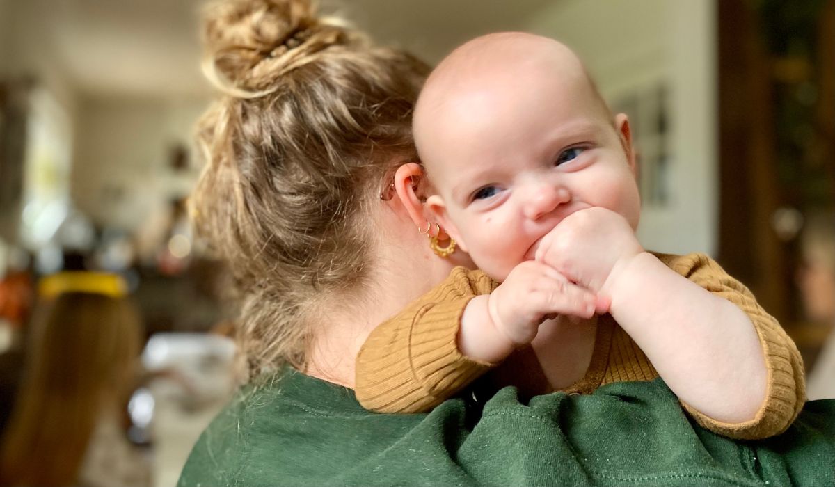 Mother holding baby