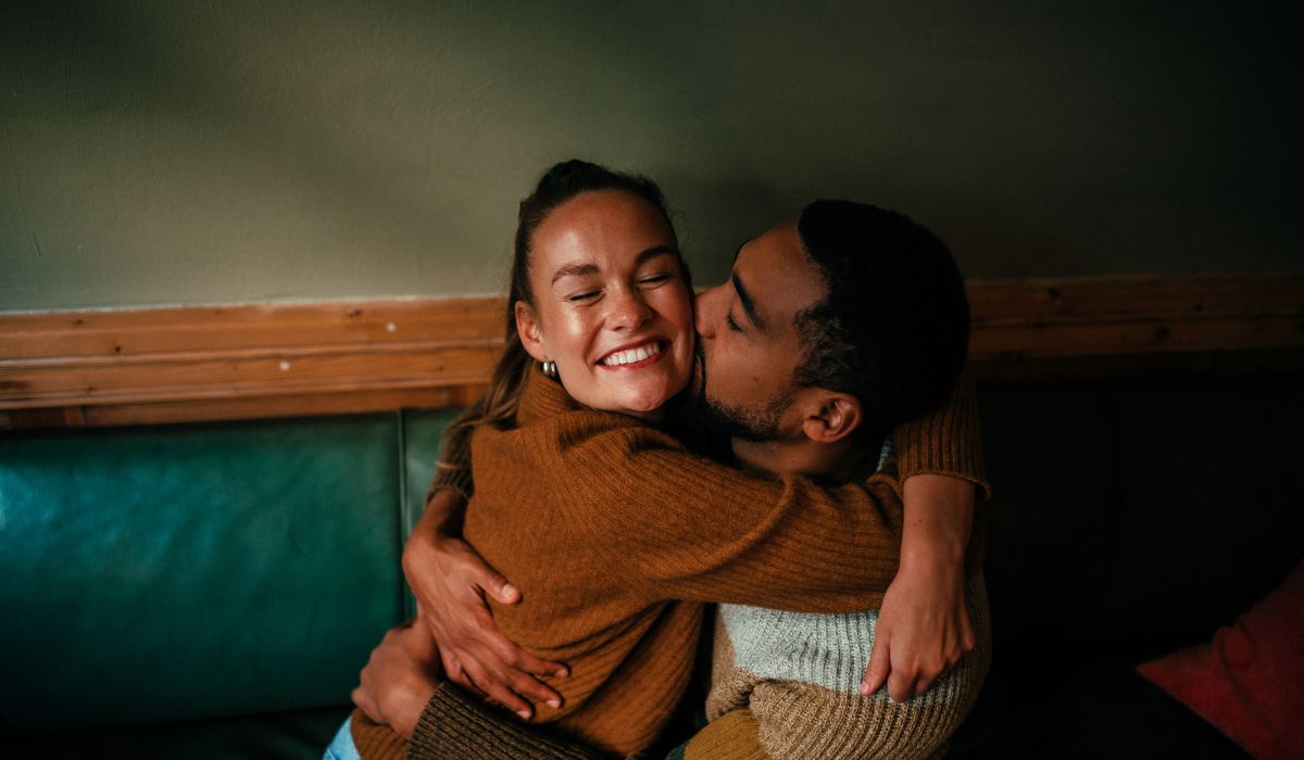 Couple hugging