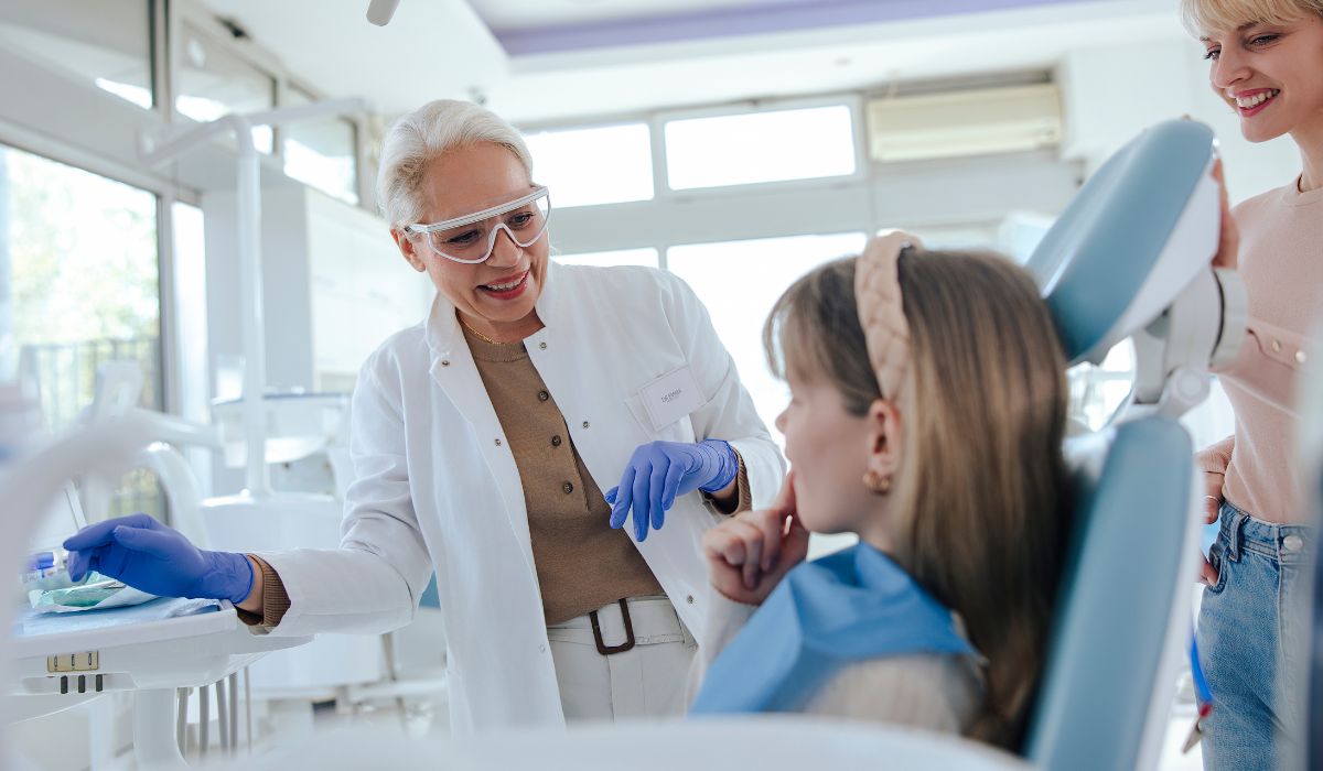 Child in the dentist