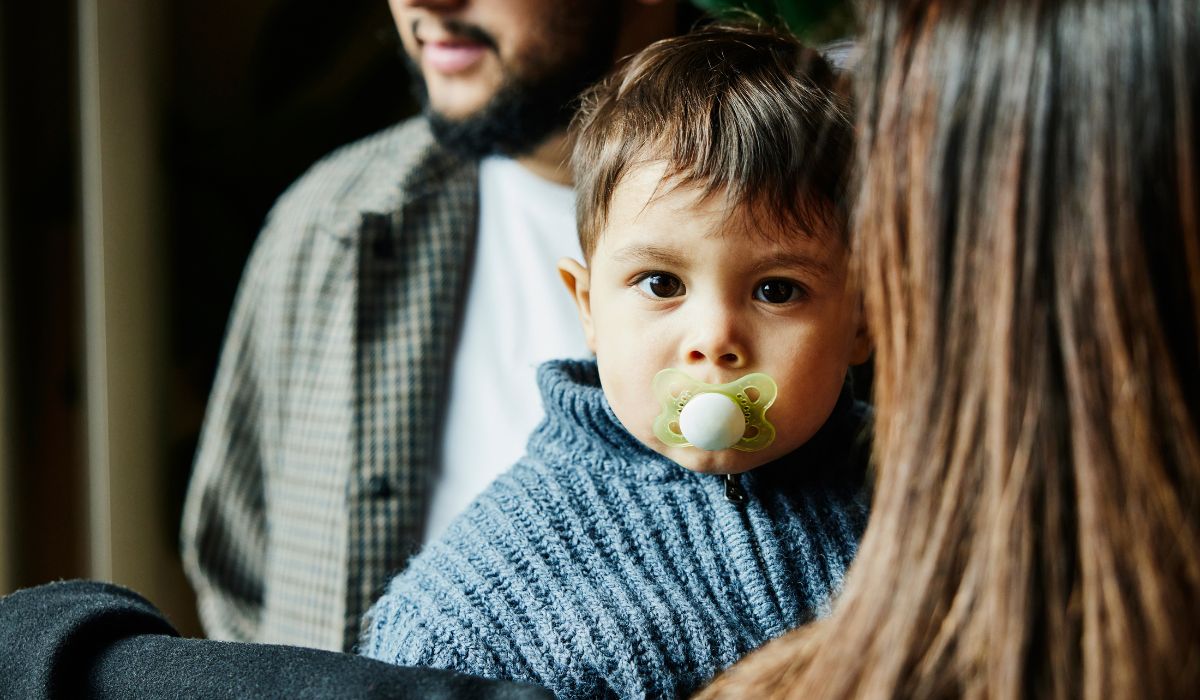 Toddler with soother