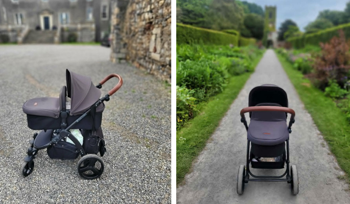 Those newborn days: exploring parks and castles with my baby. Pic: Supplied