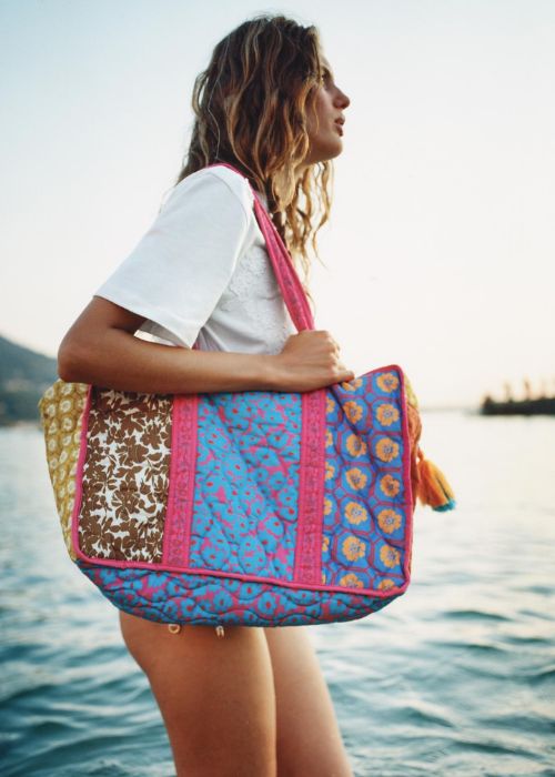 Patchwork print quilted bag from Zara