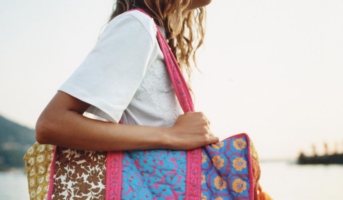 Patchwork print quilted bag from Zara