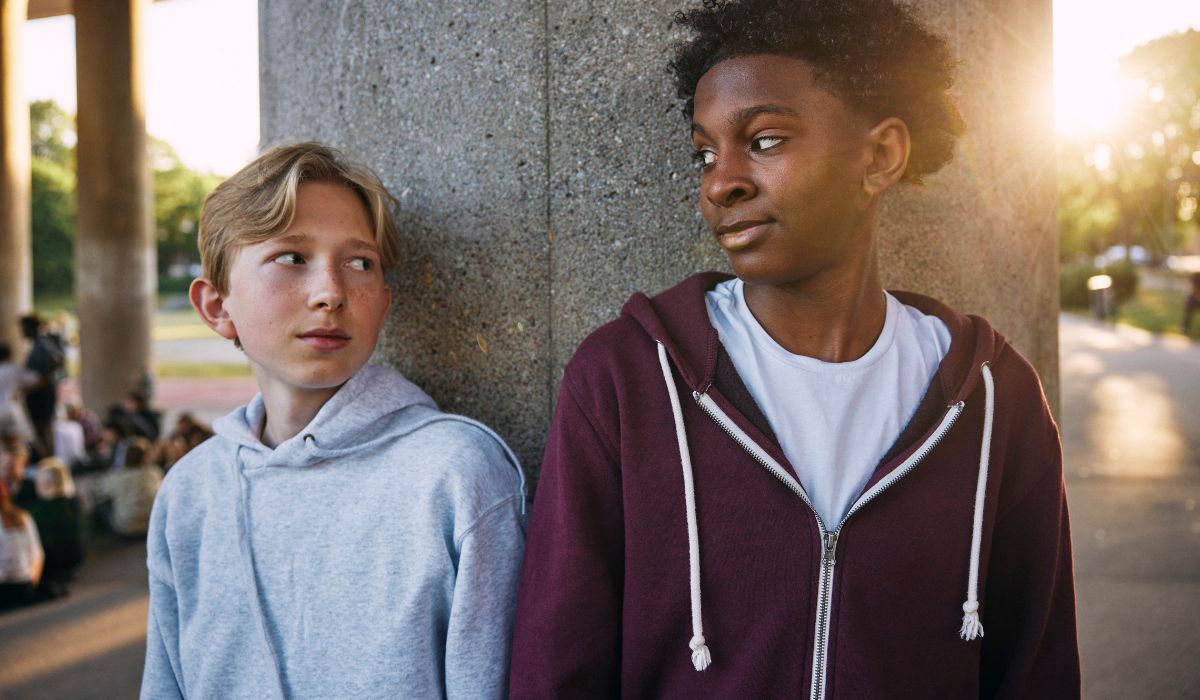 Two teenage boys
