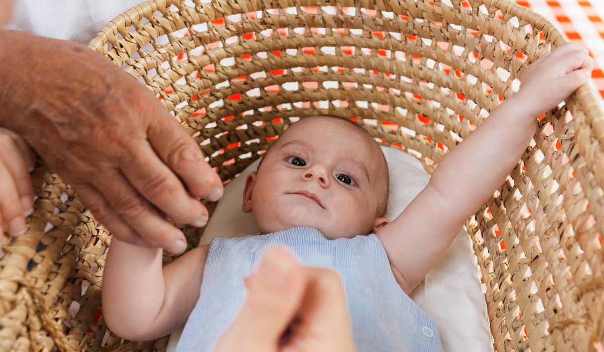 Baby in basket