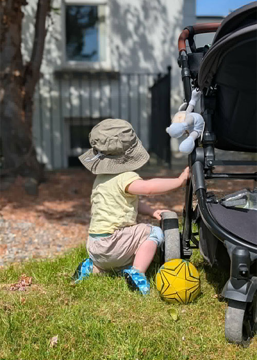 A beautiful sunny day in Killester as Alex explores the garden. Pic: Supplied